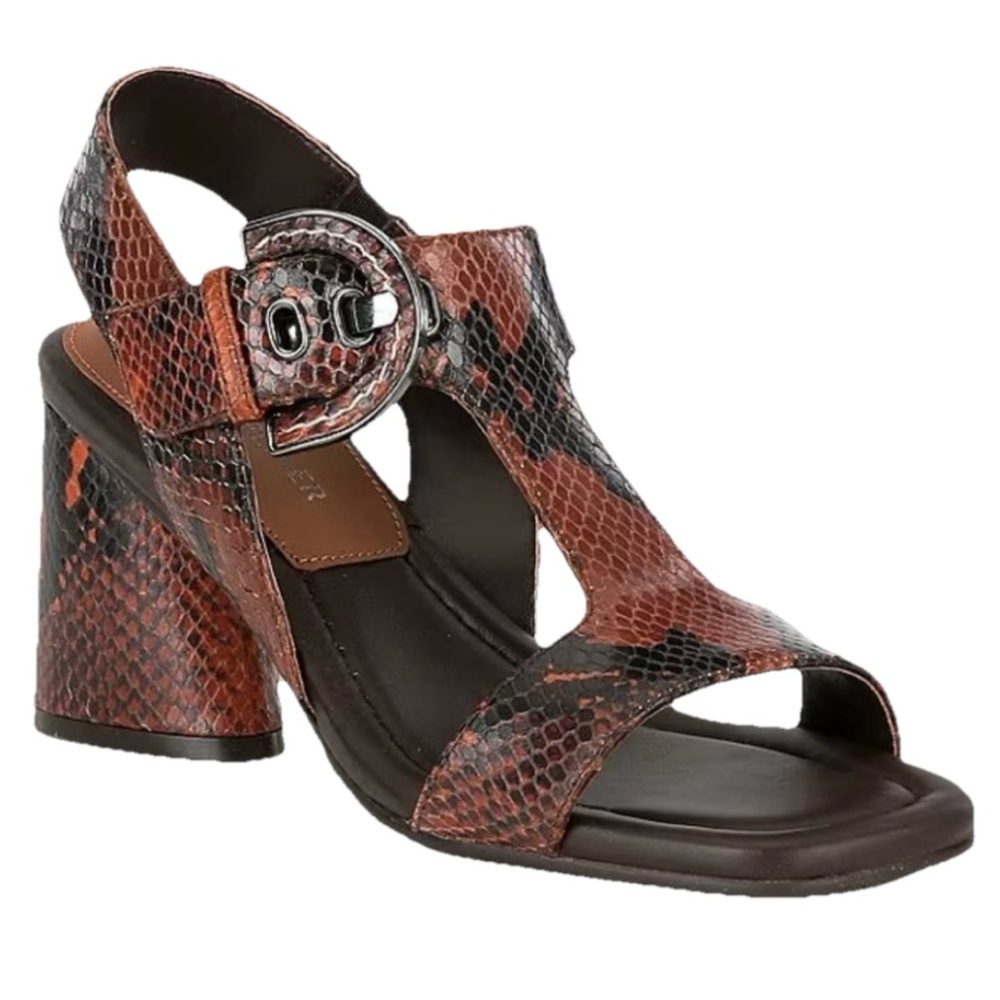 Donald Pliner Erin Slingback Sandal Brown Chestnut Python Size 6, 6.5, 7.5, 9.5